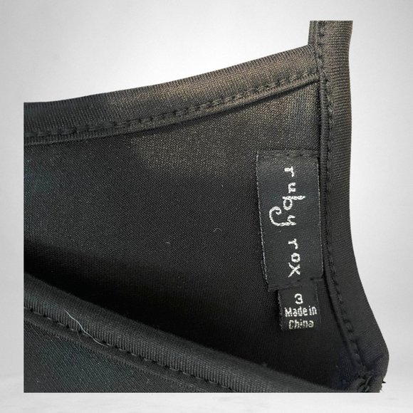 Ruby Rox Black Party Dress Size 3 - Picture 3 of 3